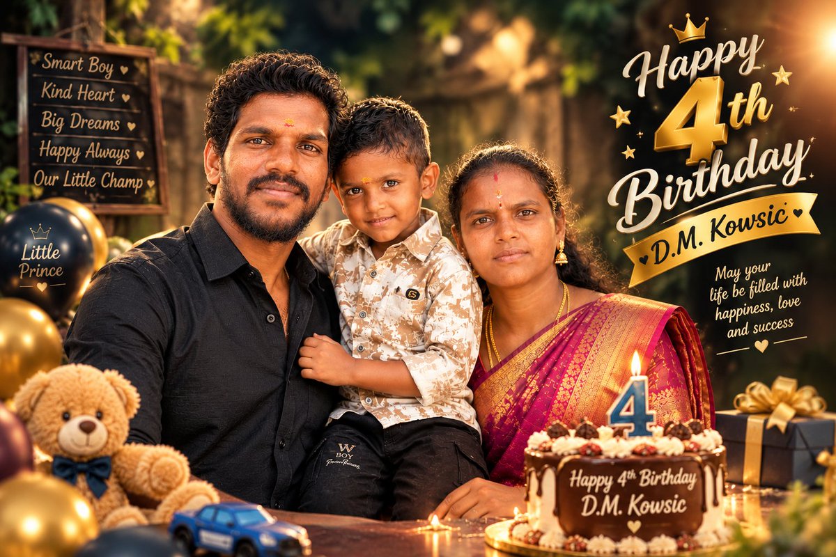 TrichyDharma's tweet photo. 🎉 இனிய பிறந்தநாள் நல்வாழ்த்துகள் என் செல்ல மகனே! 🎂👦

என் வாழ்வின் வெளிச்சமே! நீ வந்த நாள் முதல் எங்கள் வாழ்வை மகிழ்ச்சியால் நிரப்பி வருகிறாய்! 💖

எல்லா வளமும் நீண்ட ஆயுளும் பெற்று நலமோடு வாழ வாழ்த்துகிறேன்! 🍫✨

✨ @trichydharma_official 🤍

#HappyBirthday #SonLove https://t.co/D6mr8bHLM4