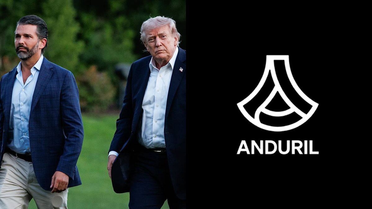 factpostnews's tweet photo. Trump is announcing a $2.9 billion contract with Anduril Industries, a defense contractor backed by Don Jr's investment firm. https://t.co/ESzxmwegsa