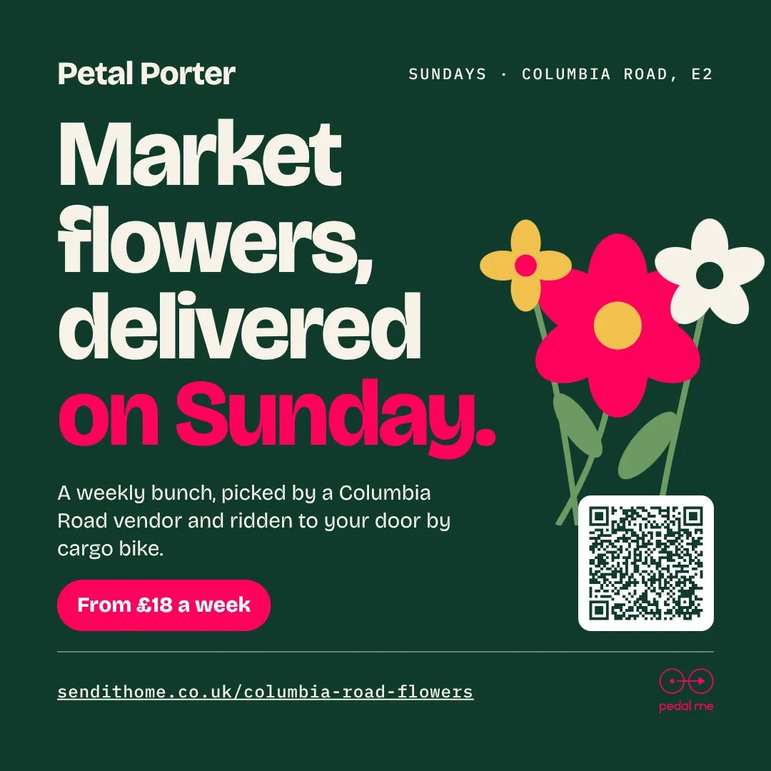 pedalmeapp's tweet photo. Meet Petal Porter 🌸  Thank you to everyone who entered our naming competition, and congratulations to Jenny for coming up with the winning name!

Fresh flowers from Columbia Road Flower Market, delivered to your door every Sunday. https://t.co/QBbQvTFbK8