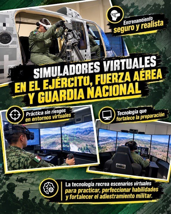 Foro_Militar's tweet photo. Estos son los Simuladores virtuales en el Ejército mexicano, fuerza aérea y guardia nacional

#HéroesMexicanos https://t.co/zGNbquW4MM