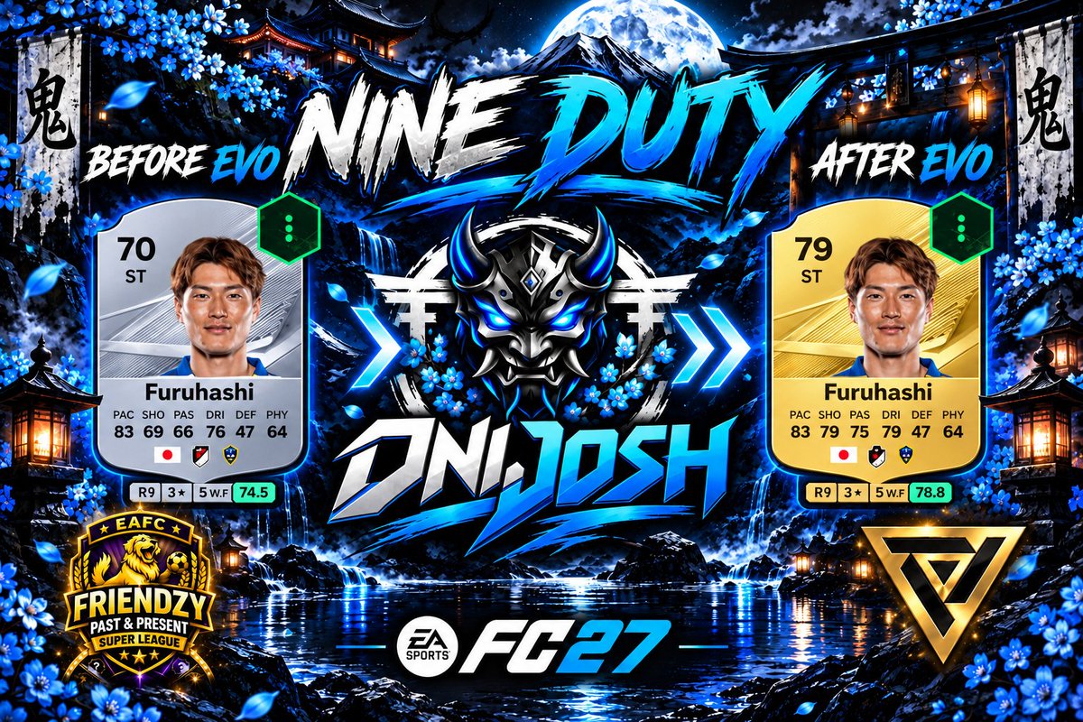 OniJosh_'s tweet photo. This evo is too good to pass up. New super sub in the works, maybe even a potential new striker 👀 Japan team is cooking #FC27 #FriendzyPnP https://t.co/VIMnb707lj