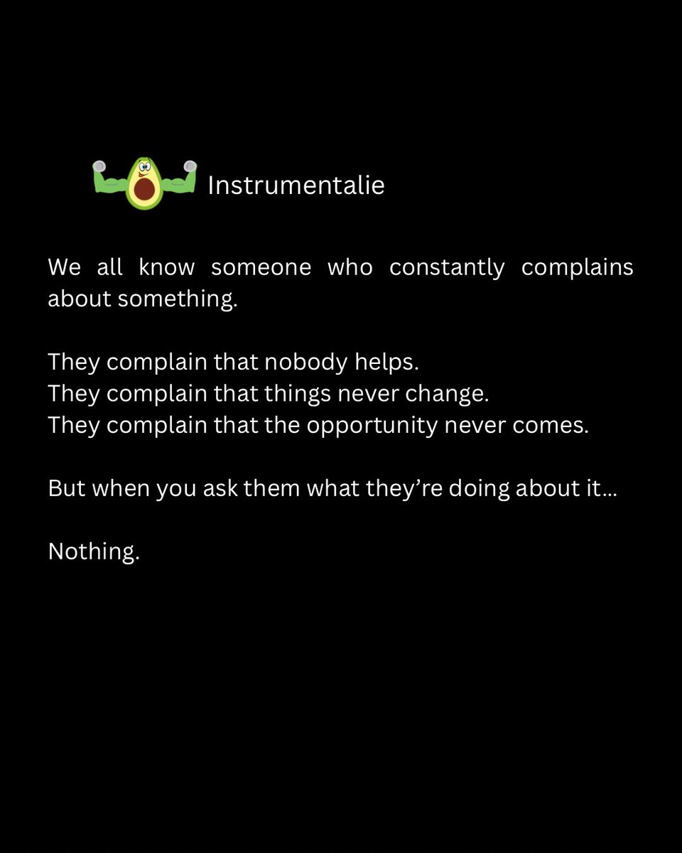 Instrumentalie's tweet photo. Stop waiting for the perfect moment and start creating it. Complaining won't change your situation, but action will. What is one small step you're taking today? #DailyMotivation #GrowthMindset #TakeAction #PositiveVibes https://t.co/ia9Nf2tYj8