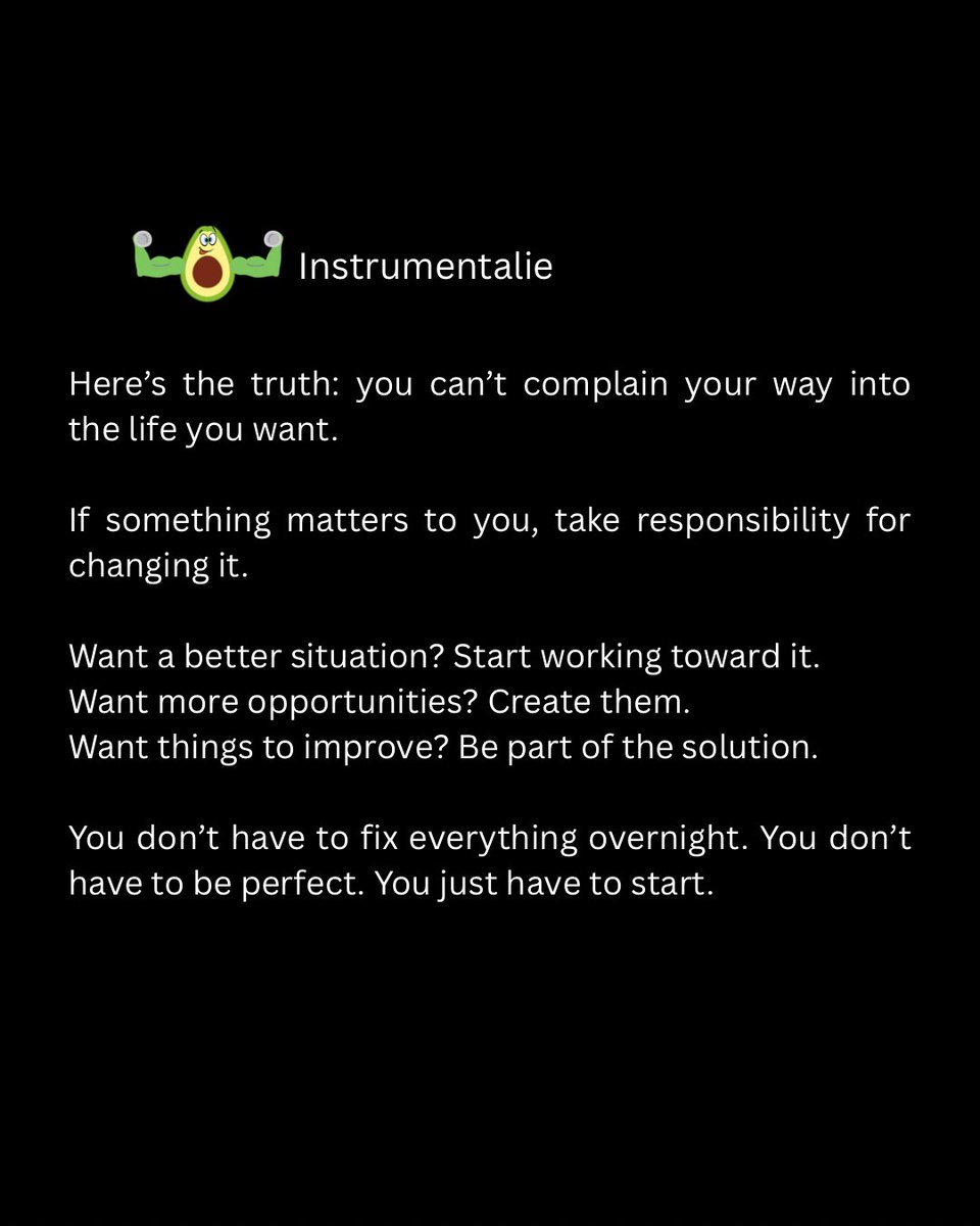 Instrumentalie's tweet photo. Stop waiting for the perfect moment and start creating it. Complaining won't change your situation, but action will. What is one small step you're taking today? #DailyMotivation #GrowthMindset #TakeAction #PositiveVibes https://t.co/ia9Nf2tYj8