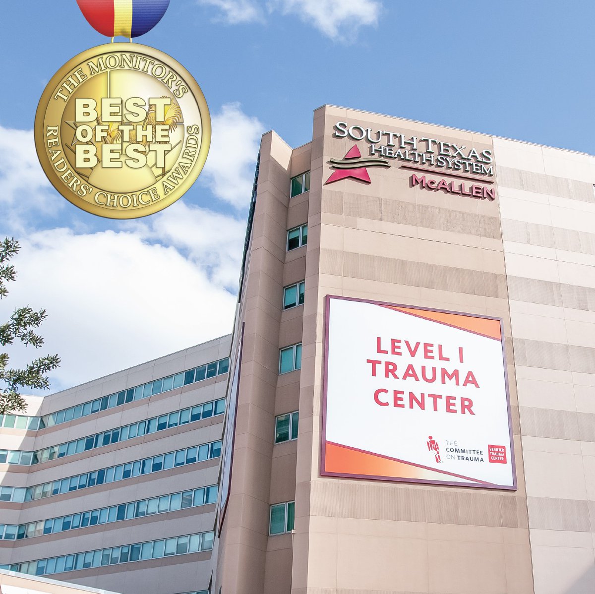 stxhealthsystem's tweet photo. #STHSEdinburg & #STHSMcAllen have been named #BestHospital in @monitornews' 2026 #ReadersChoiceAwards, earning recognition from more than 200,000 votes cast across the #RGV. We’re proud to serve our community with compassionate, high-quality care close to home. #RGVProud https://t.co/NT0JOJW55e