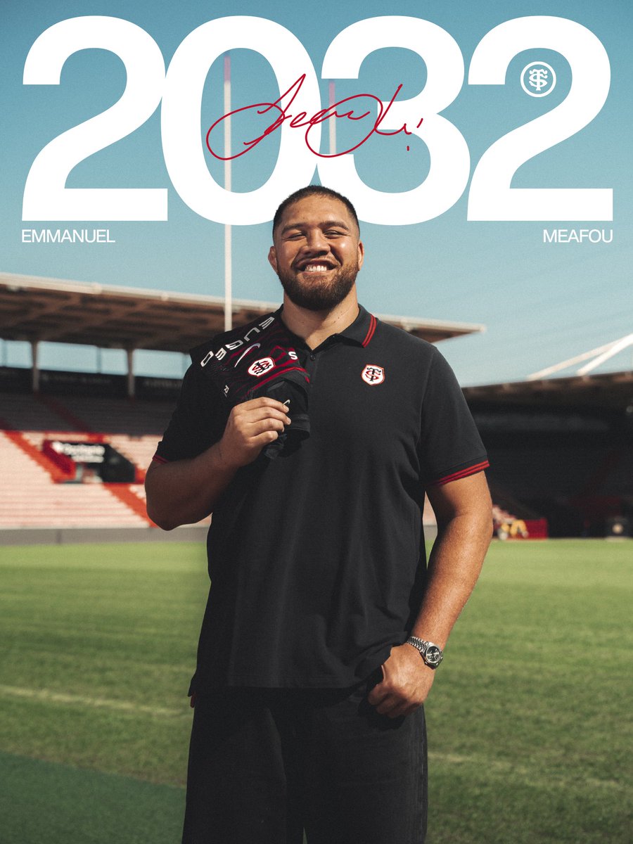 StadeToulousain's tweet photo. 𝗠𝗘𝗔𝗙𝗢𝗨 𝟮𝟬𝟯𝟮 🔴⚫️

Notre deuxième ligne international portera le maillot toulousain pour 5️⃣ saisons supplémentaires 🤝 https://t.co/uiQGerFfHy
