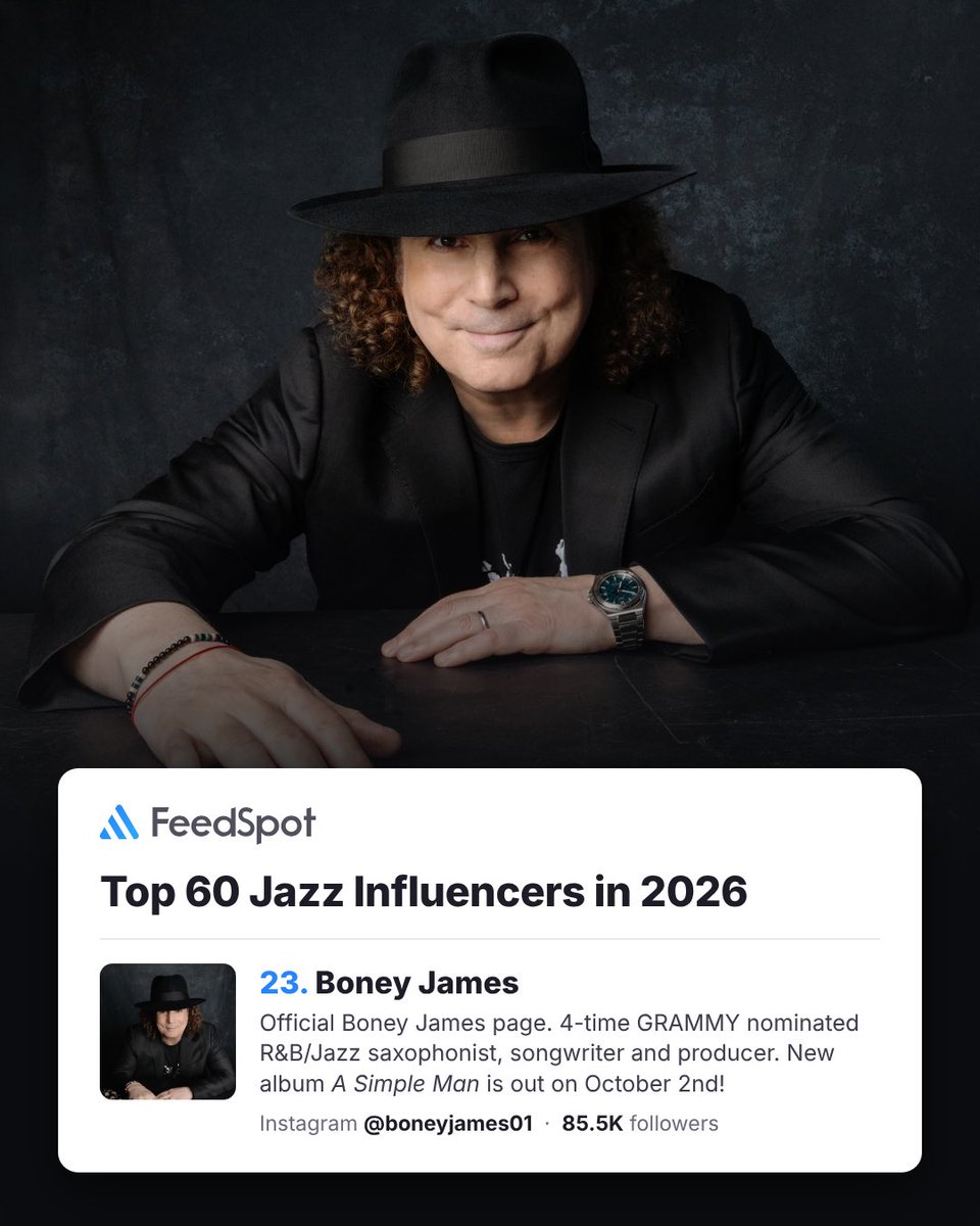 boneyjames's tweet photo. Wow, it's awesome to be named one of the top Jazz Instagram Influencers by @_feedspot! I appreciate the honor, and as always a big shoutout to all of you for following along on my journey with me 🫶

https://t.co/ph5SYD3Kzd https://t.co/kDEt2FuxWq