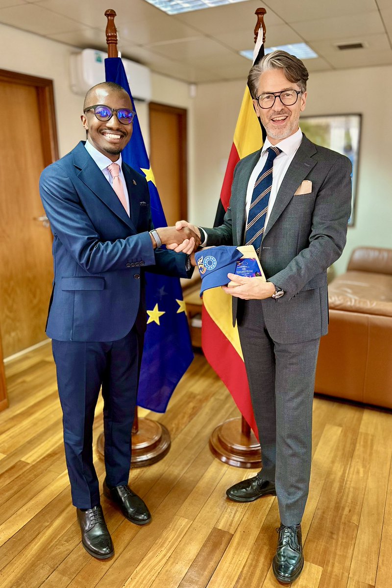 JanSadek's tweet photo. A pleasure to meet and congratulate @qataharraymond who has been appointed Senior Policy Adviser at the @UgandaMFA! Thanks for coming by Raymond, we look forward to further strengthening the EU-Uganda Partnership together with you!

And yes, we did Grab a Coffee!😃 https://t.co/549LoNJVa0