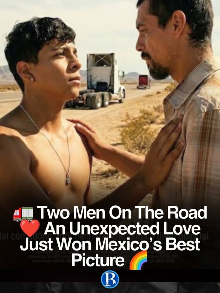 BGayCom's tweet photo. En el camino won Best Picture at Mexico’s Ariel Awards. Victor Prieto (Veneno) thanks his husband after landing the breakthrough role—there’s a real marriage behind the on-screen gay love story. #EnElCamino #VictorPrieto #GayCinema https://t.co/qXnLzKdyX3