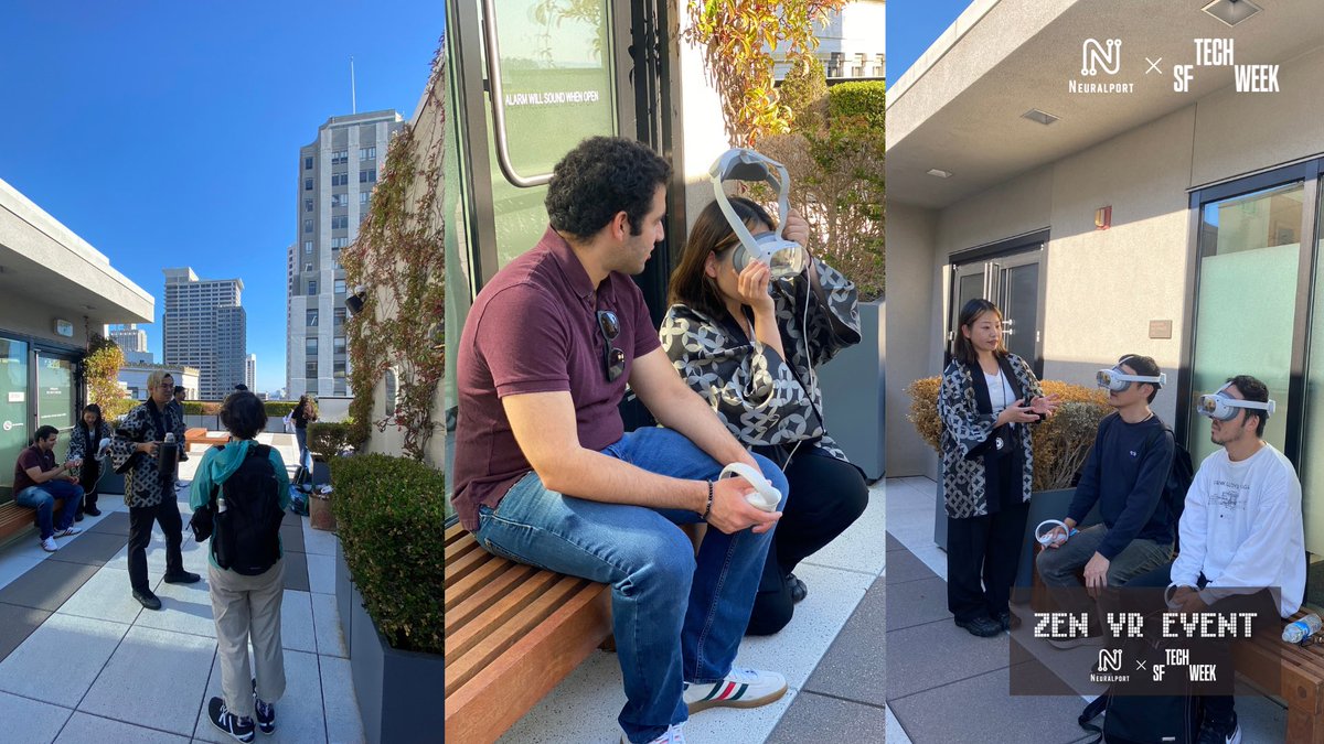 xranna000's tweet photo. Yesterday, people experienced NeuralPort firsthand—stepping away from the noise, exploring immersive VR, and sharing their reactions with us.
Thank you to everyone who joined us!!
@a16z @techweek_ @fumahayashi2001 @PameLuMallea
#ZENVRbrainRecovered #ZENVRbrainRecharged https://t.co/aUE0PmpGHl