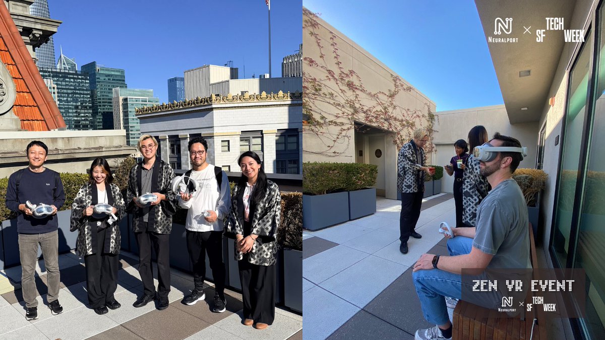 xranna000's tweet photo. Yesterday, people experienced NeuralPort firsthand—stepping away from the noise, exploring immersive VR, and sharing their reactions with us.
Thank you to everyone who joined us!!
@a16z @techweek_ @fumahayashi2001 @PameLuMallea
#ZENVRbrainRecovered #ZENVRbrainRecharged https://t.co/aUE0PmpGHl