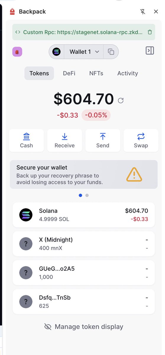 SebastienGllmt's tweet photo. We currently support @Backpack and @Nightly_app on testnet

Mainnet release is planned with the Midnight ledger v9 upgrade later this year https://t.co/hkSuQfse7E