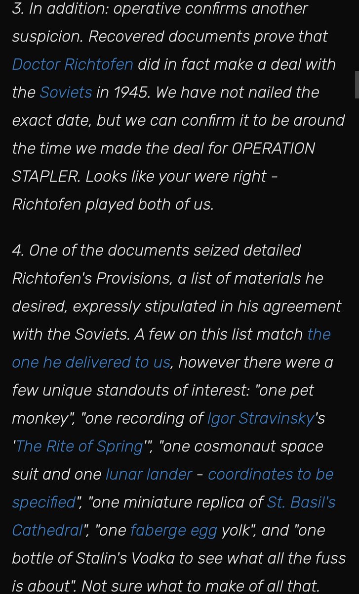 FromDvToZombies's tweet photo. @jitsosilent @TonyHaleRapt Oops. I got it wrong. Operation Stapler is the deal Richtofen made with the Americans. And there's a document on CLASSIFIED signed by Cornelius Pernell discussing that Richtofen fooled them by also doing a deal with the Soviets in 1945. Which is what my comment referenced. https://t.co/0R0vkVPMq8