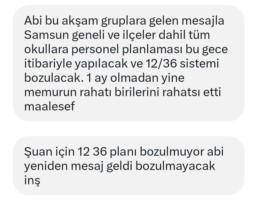 bombacimlym5's tweet photo. KANUNLA OLMAZSA OLACAĞI BUDUR...

Şırnak, Samsun, Bolu vs vs sırayla orjinal 12/ 36 yı bozmaya başladılar şimdiden...

Bunun kısa süreliğine olması yönünde ne gerekiyorsa yapacağız KOLLUK-DER olarak...
@sirnakemniyet @SamsunEmniyeti @BoluEmniyet https://t.co/5ScdmeKvLg