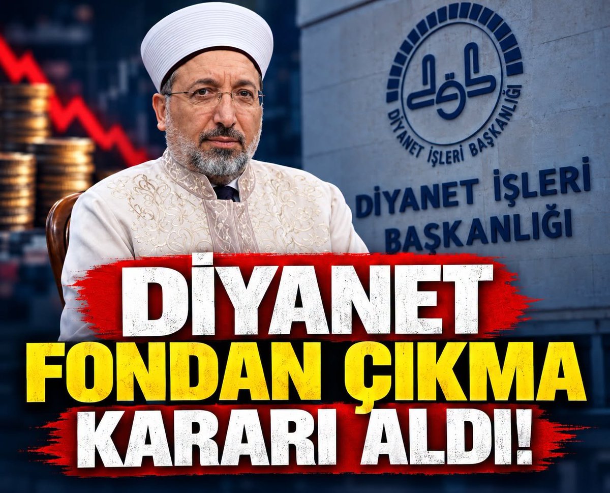 Bandral11's tweet photo. ÖMRÜMÜN SON 25 YILINI SİLDİRMEK İSTİYORUM😡
Fon skandalının ardından Türkiye Diyanet Vakfı da fondan çıktı. Safi Arpaguş’un talimatıyla vakfın payları bir ayda yüzde 48,1 azalarak 637,6 milyona geriledi.
Fon skandalının ardından Türkiye Diyanet Vakfı fondan çıkma kararı aldı. Talimatı Diyanet İşleri Başkanı Safi Arpaguş’un verdiği öğrenildi.
Sözcü'nün haberine göre vakfın fon payları bir ayda yaklaşık yüzde 48,1 azalarak yarıya indi.
31 Ağustos 2026’da Türkiye Diyanet Vakfı’nın elindeki pay adedi 1 milyar 228 milyon 259 bin 509 olmuştu.
29 Eylül’de 590 milyon 637 bin 350 adet azalarak 637 milyon 622 bin 159’a indi.
SÖZCÜ