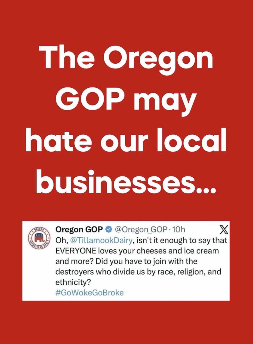 TeamTinaHQ's tweet photo. Sorry your bigotry has made you forget that
:( @Oregon_GOP https://t.co/fbDCu9WojZ