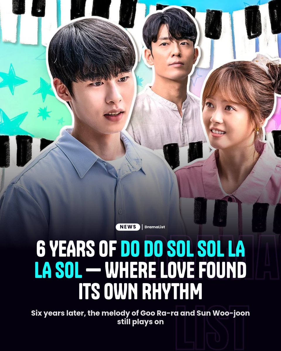 _dramalist's tweet photo. 💙🎹 6 YEARS OF DO DO SOL SOL LA LA SOL!
Six years ago, Go Ara & Lee Jae-wook brought Goo Ra-ra and Sun Woo-joon together in a little piano academy where music, healing and love found their own rhythm. ✨
#DoDoSolSolLaLaSol #GoAra #LeeJaeWook https://t.co/pjSA4j2bWu
