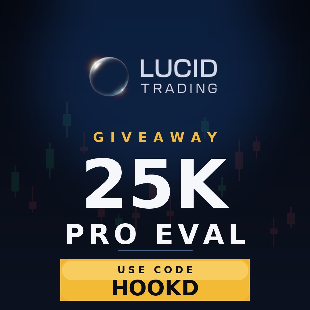 HookdonPA's tweet photo. 🔥25k LUCID PRO EVAL GIVEAWAY 🔥 

How to enter:

-Follow @HookdonPA &amp; @TradingLucid 
-Tag 3 friends
-Comment HOOKD

Winner announced this Friday! https://t.co/AjuDgja59Z