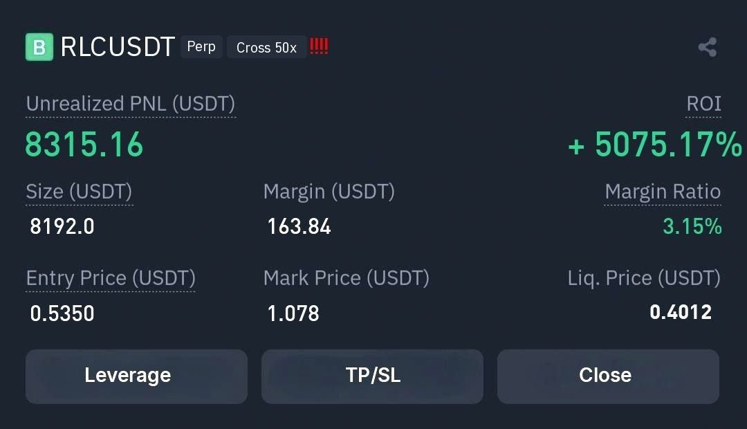 Lucas_M3046's tweet photo. 🪙 #RLC /USDT – RESULT
🎯 Target profit : All 🔠
💵 Profit : +5075.17%
#
𝗩𝗜𝗣 trades • Real updates • Real profits
🔒 Admin @Lucas_M3046
#CryptoTurkey #TürkiyeCrypto
#TurkishCryptoTraders
#CryptoInTurkey #IstanbulBlockchainWeek #ETH #SOL #BTC #ACA
https://t.co/DVO6gJ0WPT