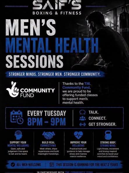 Stag_RosePPG's tweet photo. #MensMentalHealth
Guys don't struggle alone, @saifsboxinggym are there for YOU #FREE
🥊🥊8pm-9pm🥊🥊
#yourenotalone #MentalHealthSupport #MensSupport #boxing https://t.co/I115U0s9Cz
