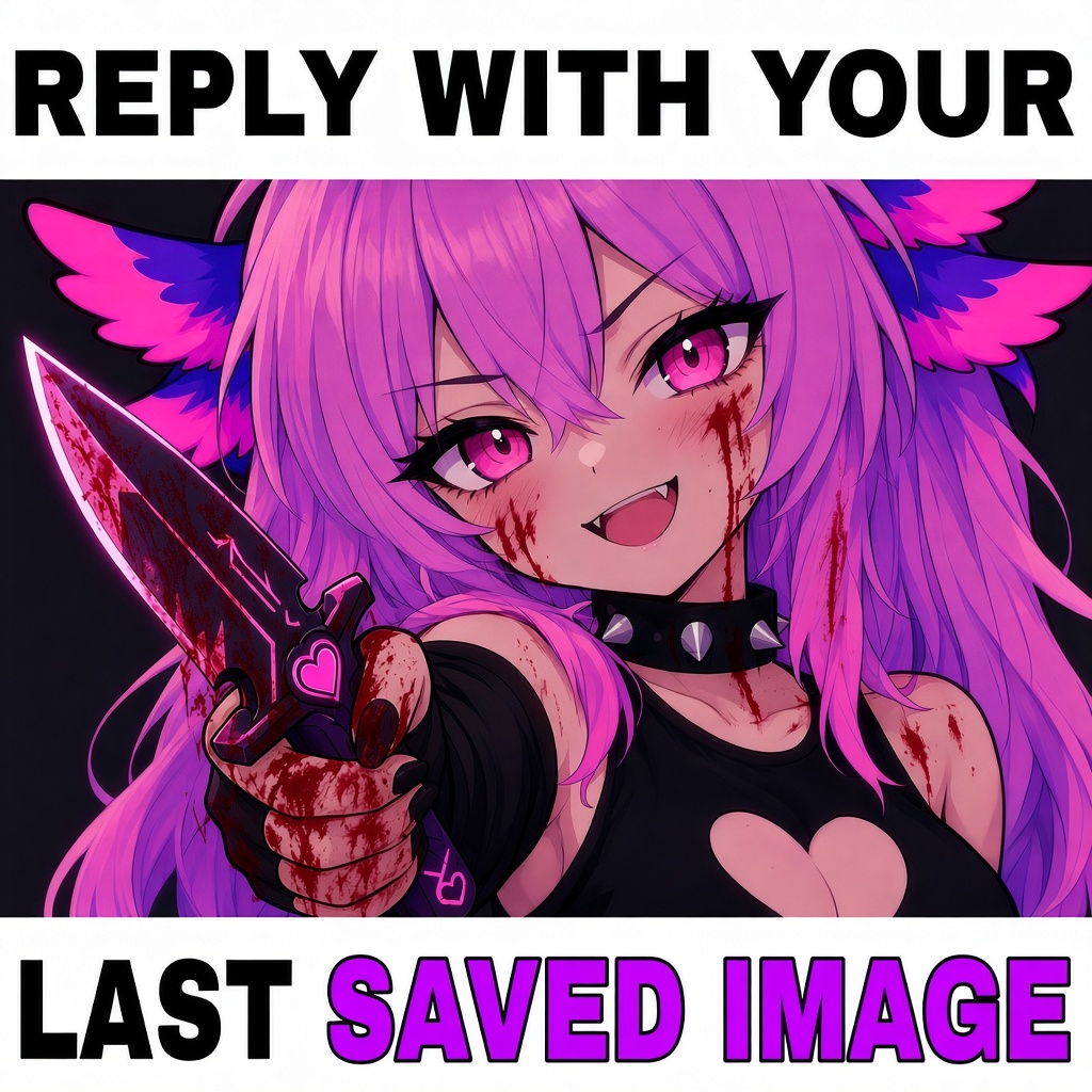 Killer_Vtuber's tweet photo. “Reply with your last saved image before I make this one permanent 🩸” https://t.co/GvCnIbmFph