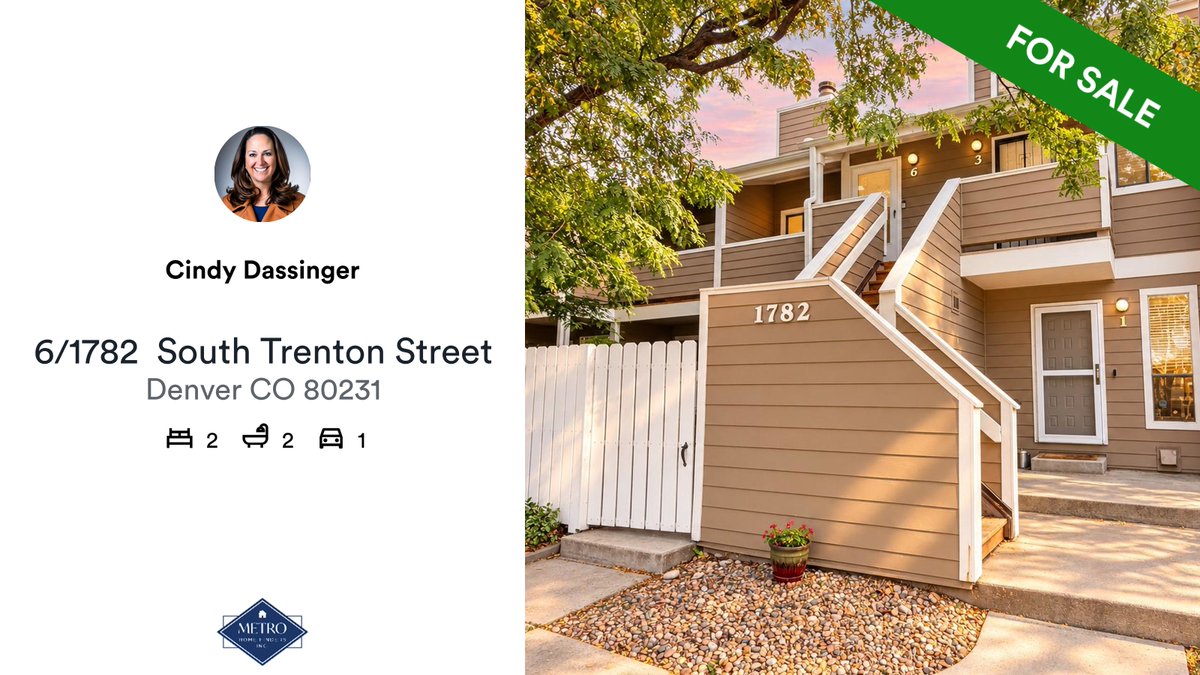 MetroHmeFinder's tweet photo. 🛌 2 🛀 2 🚘 1
📍 6/1782  South Trenton Street, Denver, CO, 80231

My latest listing on RateMyAgent.

https://t.co/ySzxjIA4je

...
#ratemyagent #realestate https://t.co/UyO5ew5HQi