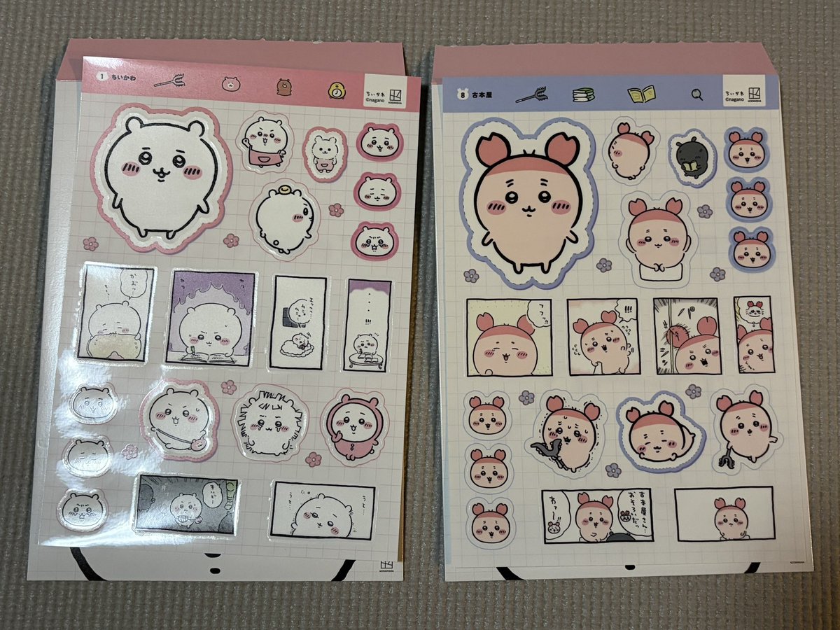 CHICKENnaChON54's tweet photo. 【交換】ちいかわ なにがでるかな？ シールコレクション

譲》ちいかわ、古本屋

求》うさぎ(優先)＞くりまんじゅう、ラッコ

1:1の交換希望 https://t.co/M9liBjCFV2