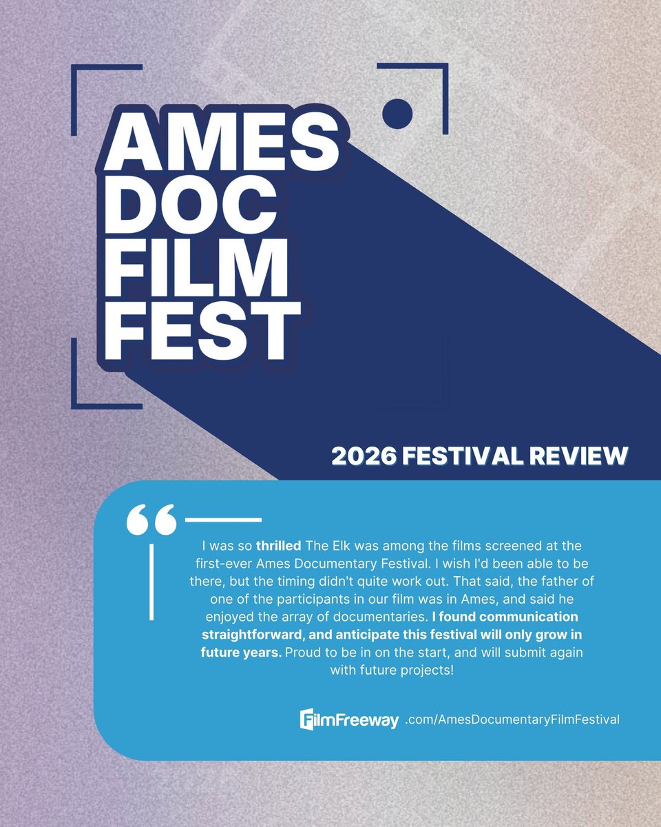 esmidt's tweet photo. It's a point of pride that the reviews we got about the inaugural Ames Documentary Film Festival from filmmakers focused on clear and concise communication. https://t.co/5xWwfIMuvA
