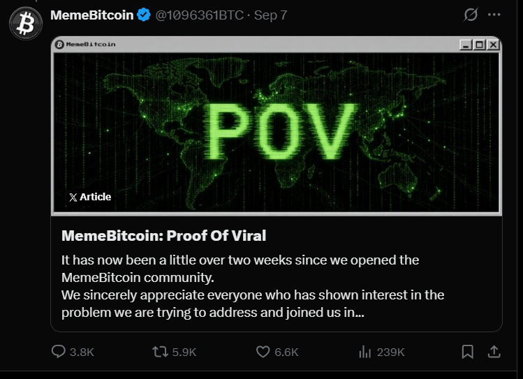kdudneids's tweet photo. Been spending my evenings on MemeBitcoin lately and it keeps getting better. Cracking patoshi-tier blocks with friends is the most fun I have had in crypto in a while. See you on the board. Big respect to @1096361BTC.

#MBTC #MemeBitcoin #BTC https://t.co/c1iFFP2nUb