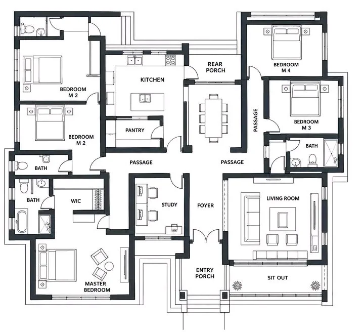 TJ Design And Build Construction Limited on X: "5 Bedroom House floor ...