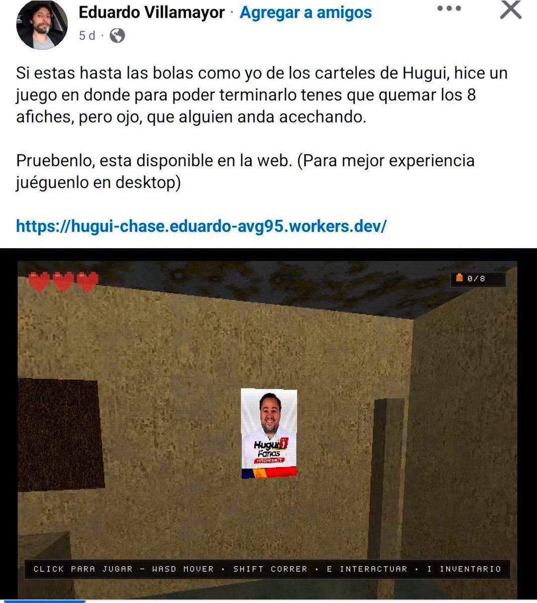 Dua_aborigen's tweet photo. CHICOS YA SALIÓ EL JUEGO DE HUGUI FARÍAS 

https://t.co/B39NBh5mtT https://t.co/3f5znEKMWF