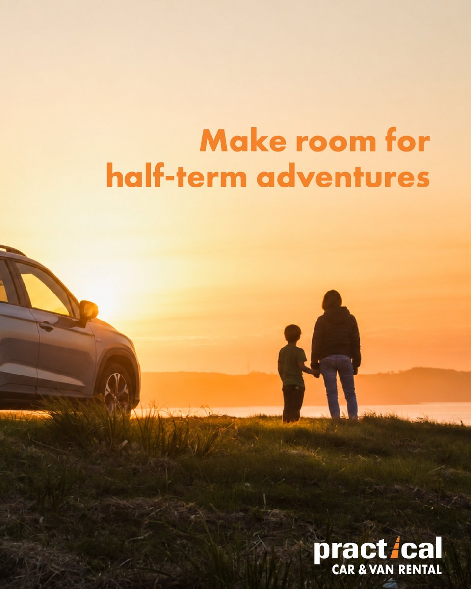 PracticalHQ's tweet photo. Half-term plans?

From family visits to autumn getaways, find the car or van that suits your trip with Practical.

https://t.co/ZKQAApZBE3 https://t.co/Gv51T11u0B