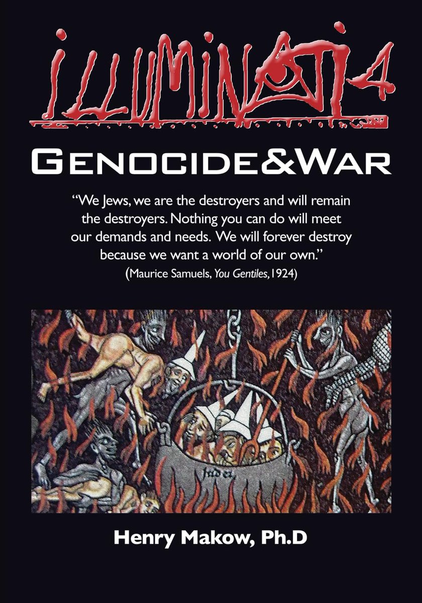 RealBroNat's tweet photo. I just finished this excellent work, and it is one I heartily recommend.

Freemasons and Jews working in tandem on both sides are fighting to reduce the populations of their countries to free up resources.

Where war fails, plagues will be unleashed.

The Kabbalistic plan to kill off the gentiles is unfolding right before your eyes. Here it is laid pit in advance.

Prophetic in nature, this is a book you must read.

Follow the author @HenryMakow as he is a former Jew who has stepped forward to unveil the Jewish plan to slaughter and enslave the gentiles.