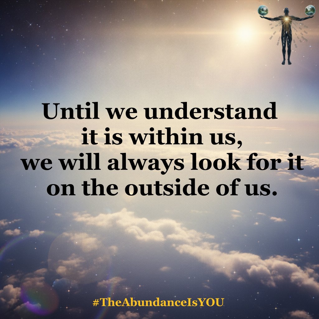 DonnieceGSmith's tweet photo. Until we understand it is within us, we will always look for it on the outside of us.  

https://t.co/cWpUPl4Bc4 [Paperback]

#Gowithin #TheAbundanceIsYou #meditation #awaken #NewBook https://t.co/ulT1CzP0iu