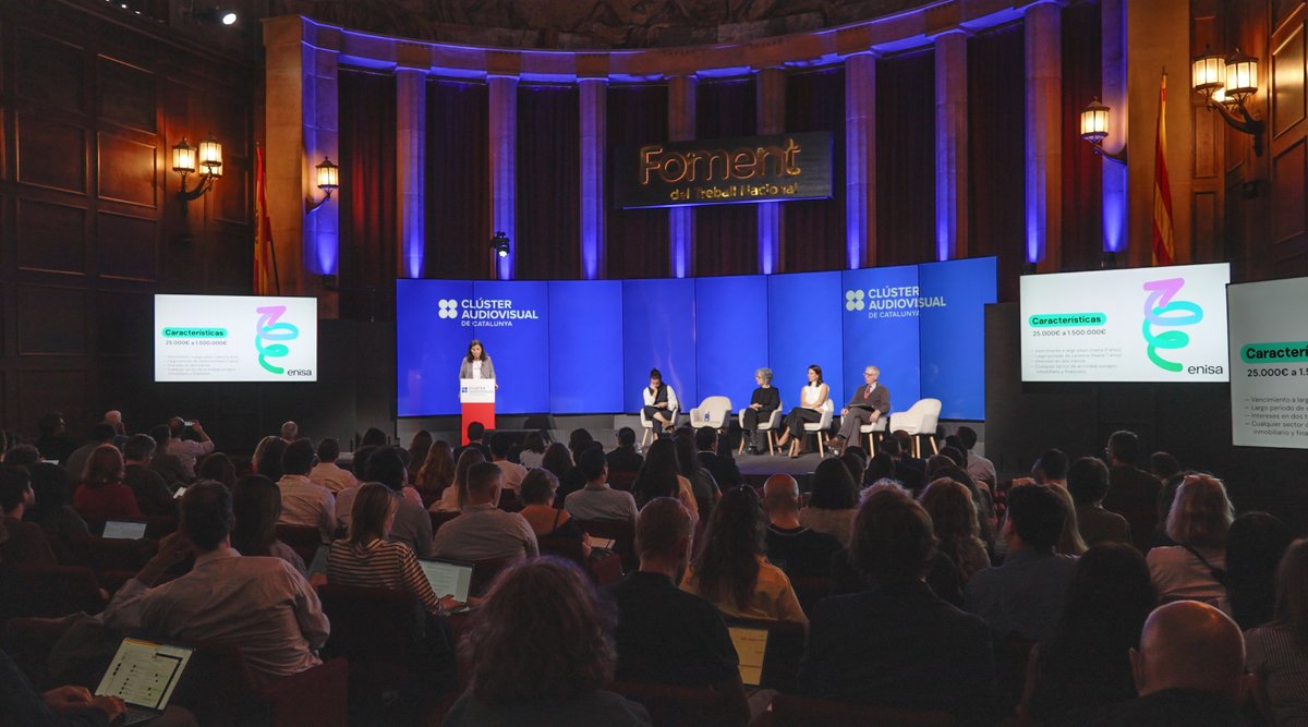 ClusterAVCat's tweet photo. 📢 Avui ha tingut lloc el 3r #FinancialDay de l'Audiovisual que organitza el Clúster Audiovisual de Catalunya. 

Una gran trobada destinada a donar a conèixer les principals fonts de finançament per a tota la cadena de valor del sector audiovisual. 💰 https://t.co/w7uj5EIO70
