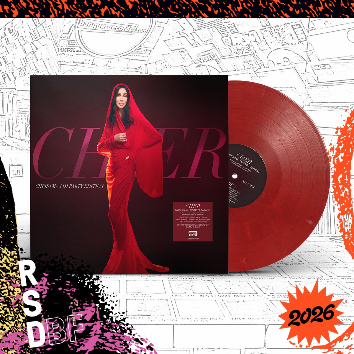 BanquetRSDfeed's tweet photo. 🆕 CHER 🆕

a special ecomix red coloured vinyl of the 'Christmas EP' from @cher will be here 27th November for Black Friday, click notify me at https://t.co/a4zskniNFC https://t.co/CY02DHhNjK