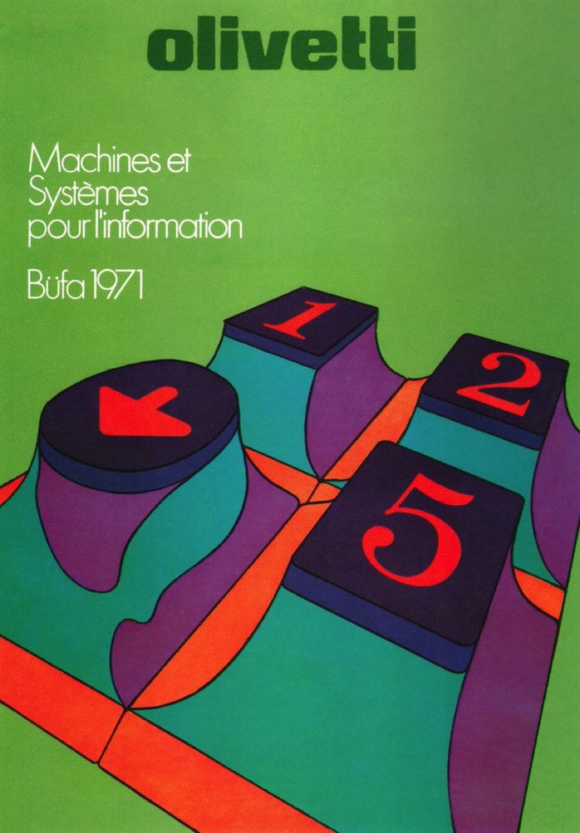 luusssso's tweet photo. Walter Ballmer’s designs for Italian company Olivetti from the ‘60-70s are such a good color study https://t.co/krWUk2R9Vf