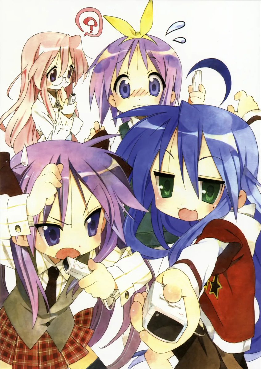 AnimeTokki's tweet photo. Happy 49th Birthday to Kagami Yoshimizu the Creator of 'Lucky☆Star' https://t.co/db5wO4ATc1