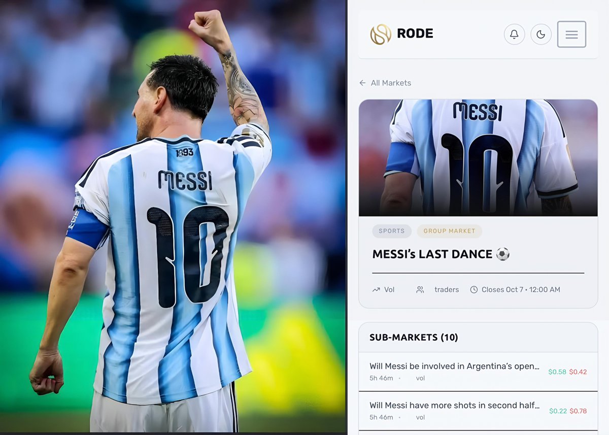 Rode_project's tweet photo. Messi’s final Argentina send off is here. 🇦🇷🐐

What better way to mark the moment than a Rodemarket on Messi?

https://t.co/dEE0Osbd5V https://t.co/8ytiaO1dLU