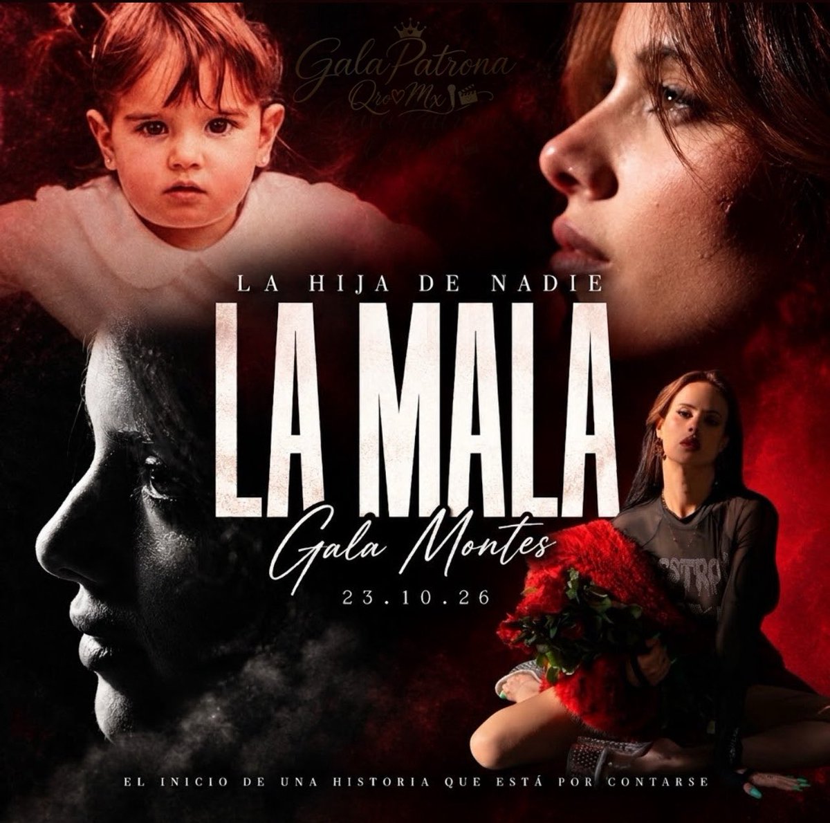 PatronaQroMx's tweet photo. 17 DÍAS. 😈🔥
“La Mala” será el primer capítulo de una historia que Gala contará con su propia voz.

Porque cuando otros te llaman “la mala”, llega el momento de contar tu verdad.

23 DE OCTUBRE. 🖤

#LaMala #GalaMontes #LaHijaDeNadie https://t.co/knbZbgdwxW