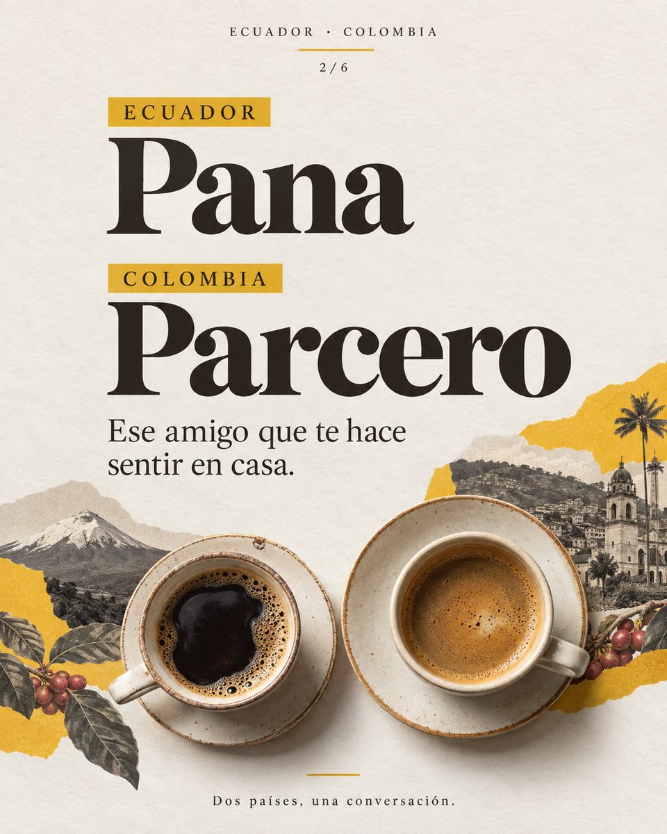 EmbajadaEcuCOL's tweet photo. Dos países, una conversación.

Pana o parcero, chévere o bacano: las palabras también nos acercan.

¿Qué expresión ecuatoriana o colombiana sumarías a este pequeño diccionario? 👇 https://t.co/xdmXk8vsDp