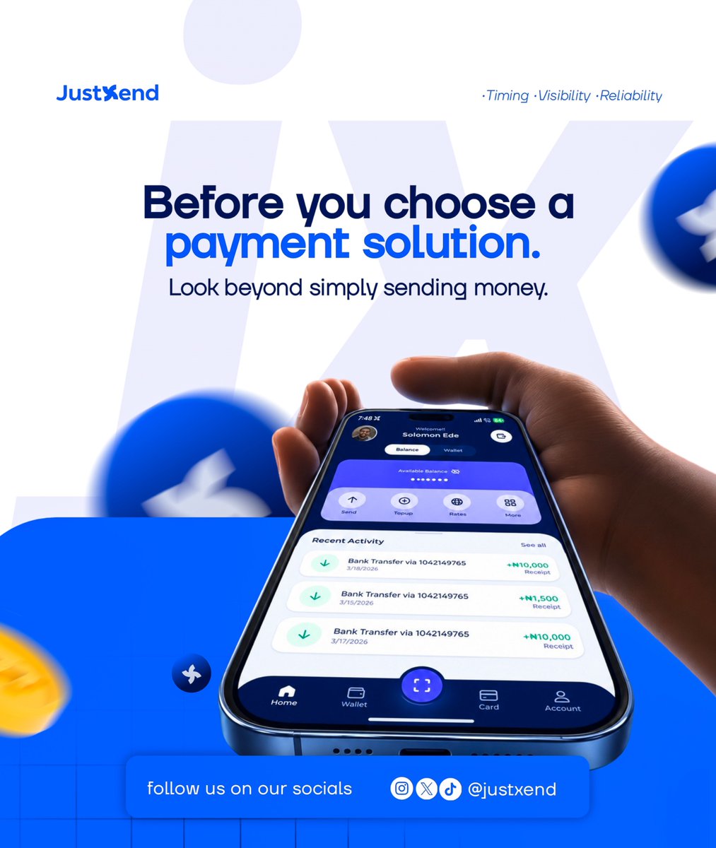 JustXend_APAC's tweet photo. 💡 It’s not just about whether a payment can move.

Ask yourself:
⚡ How fast?
👀 How much visibility?
🔒 How reliable?

The right payment experience should give businesses more confidence not more complications. https://t.co/NhCIG4Lep6