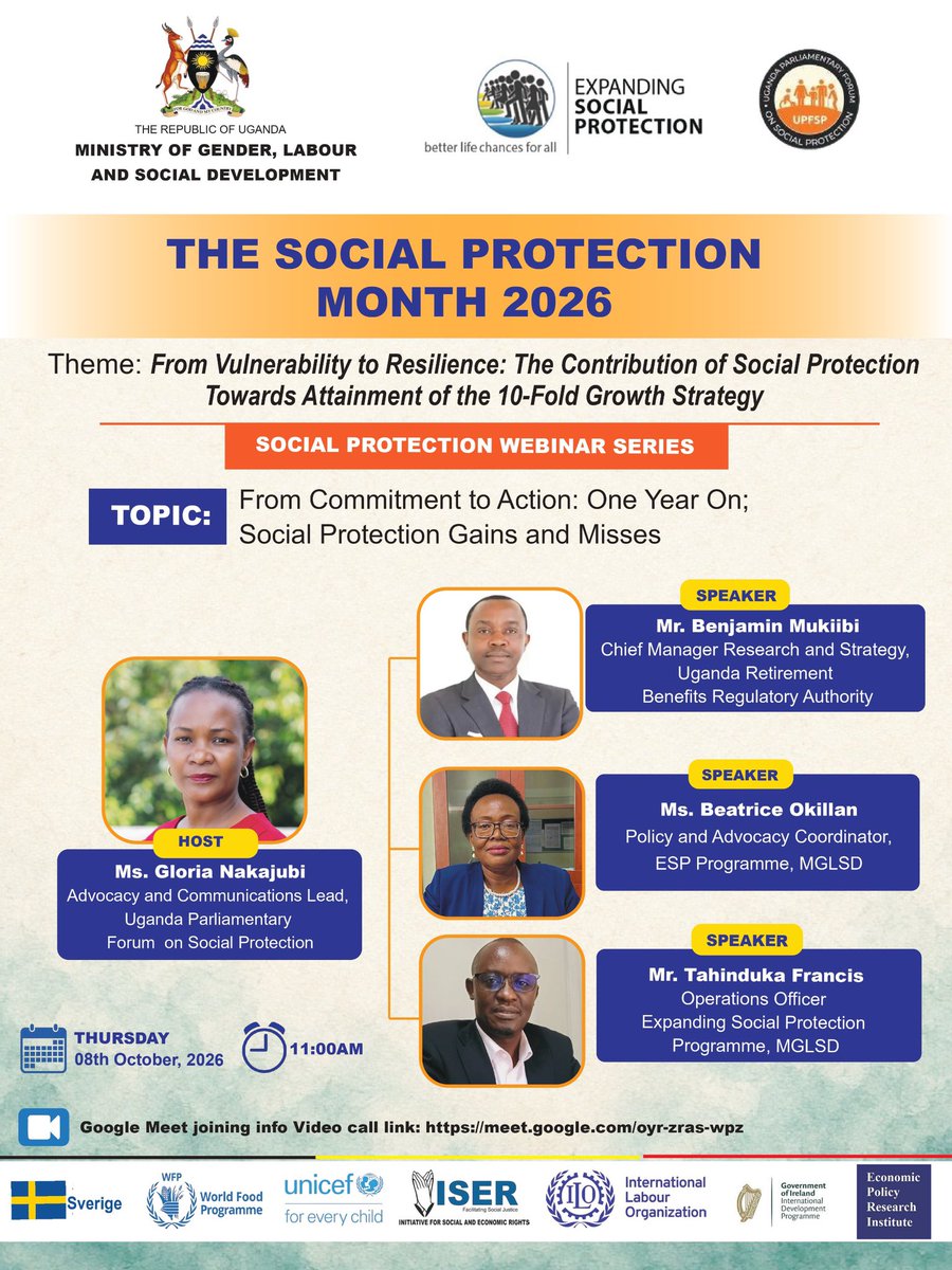 ericSsewak's tweet photo. Google Meet joining info
Video call link: https://t.co/ytUfykeZue
#SocialprotectionUg https://t.co/JGtOCMZKqX