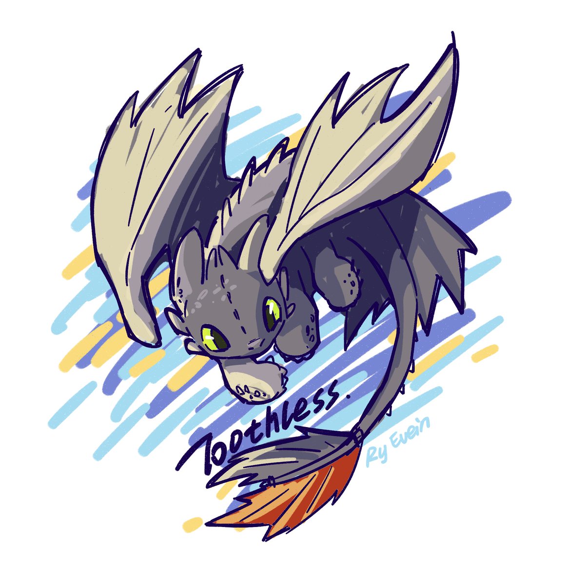 Ry_Evein's tweet photo. Toothless https://t.co/rZjDOTbYsc