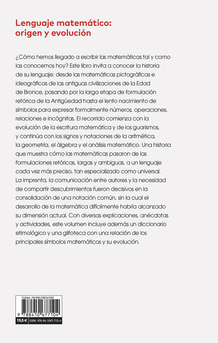 CatarataLibros's tweet photo. 'Lenguaje matemático: origen y evolución', de José Nicanor Alonso Álvarez y Miguel Ángel Mirás Calvo. #Novedad #PróximamenteEnTuLibrería #ColecciónMiradasMatemáticas en coedición con
@fespm_es https://t.co/H6u2XNVBvW https://t.co/MVusOkOec5