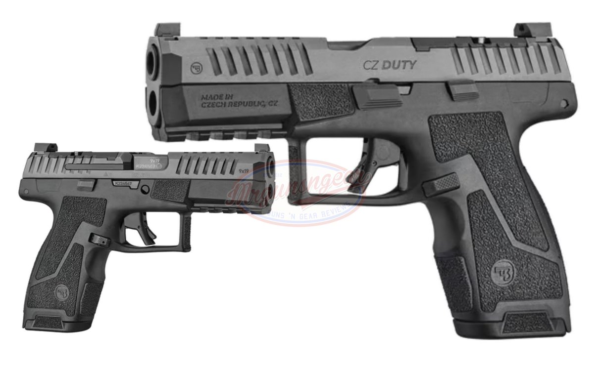 Mrgunsngear's tweet photo. CZ optics ready 15/17+1 Duty (G19 size) with removable chassis, no thumb safety, ambi controls, and night sights for $557 shipped currently here: https://t.co/mQYTKTXR2a 

Review is up on my channel; cheapest I've seen this model 🚬🤌🏽 https://t.co/6rlUfMqZ6Y