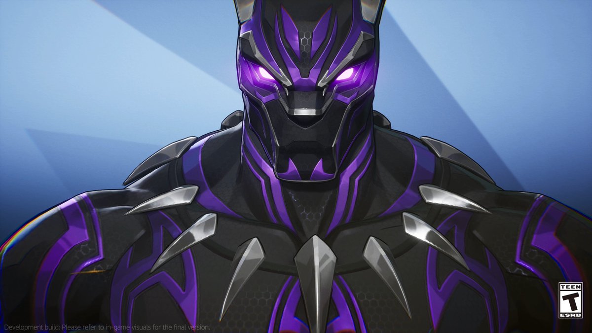 mmmmmmmmiller's tweet photo. ‼️ BLACK PANTHER MCU SCREENSHOTS

Here's a collection of 4K screenshots showcasing the new Black Panther costume based on his appearance in the 2018 Black Panther film, available as part of the Infinity Finale Event Pass coming to #MarvelRivals this Friday, October 9th. https://t.co/0BhoGf9CUg