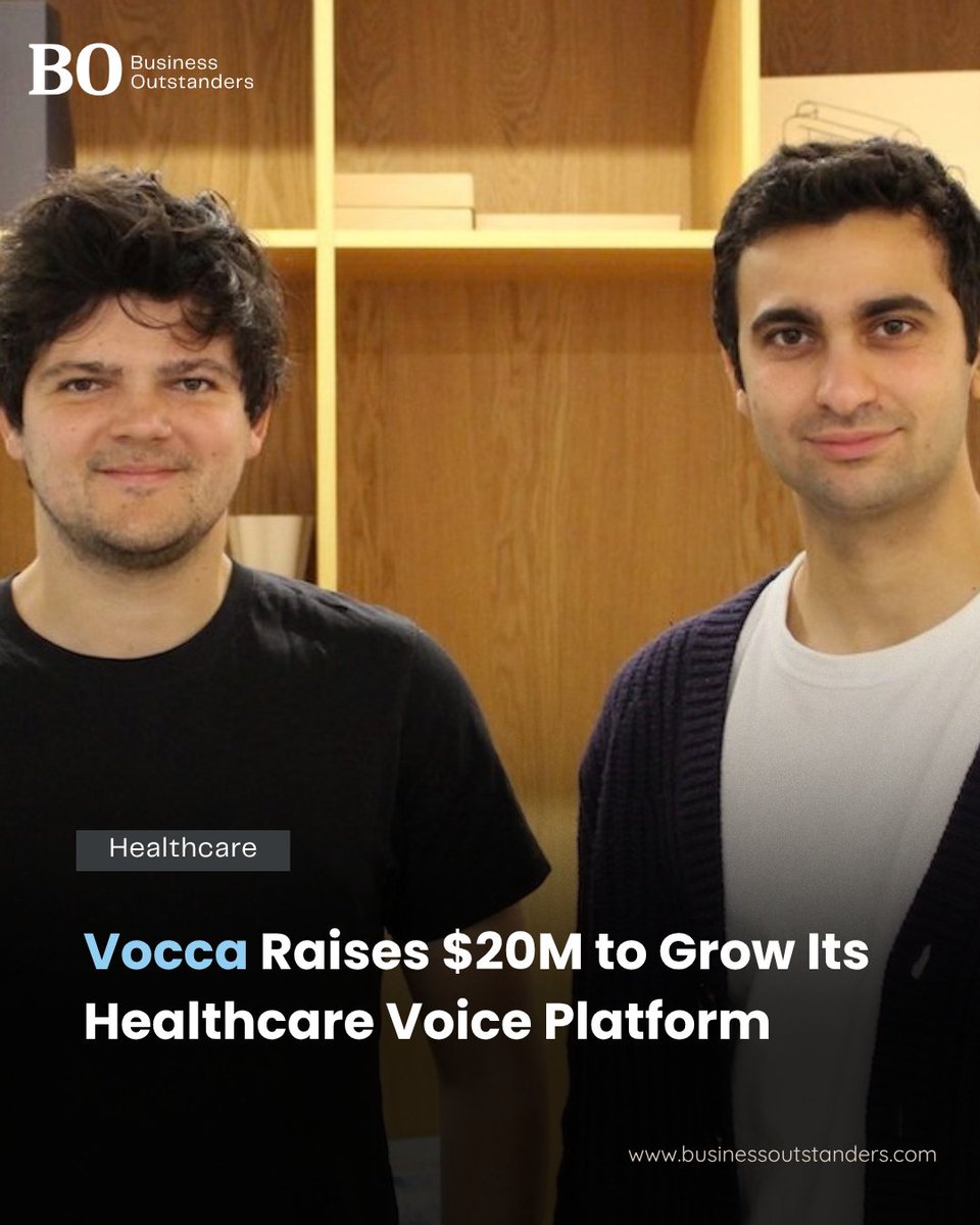 Bizoutstanders's tweet photo. Vocca has raised $20M in Series A funding led by Norrsken VC, bringing total funding to $25M.
The healthcare AI startup now serves 15,000 practitioners and handles 1M+ inbound calls each month.
Read more: https://t.co/VEhXiBjd3A
#Vocca #HealthTech https://t.co/n9RUeOdifW