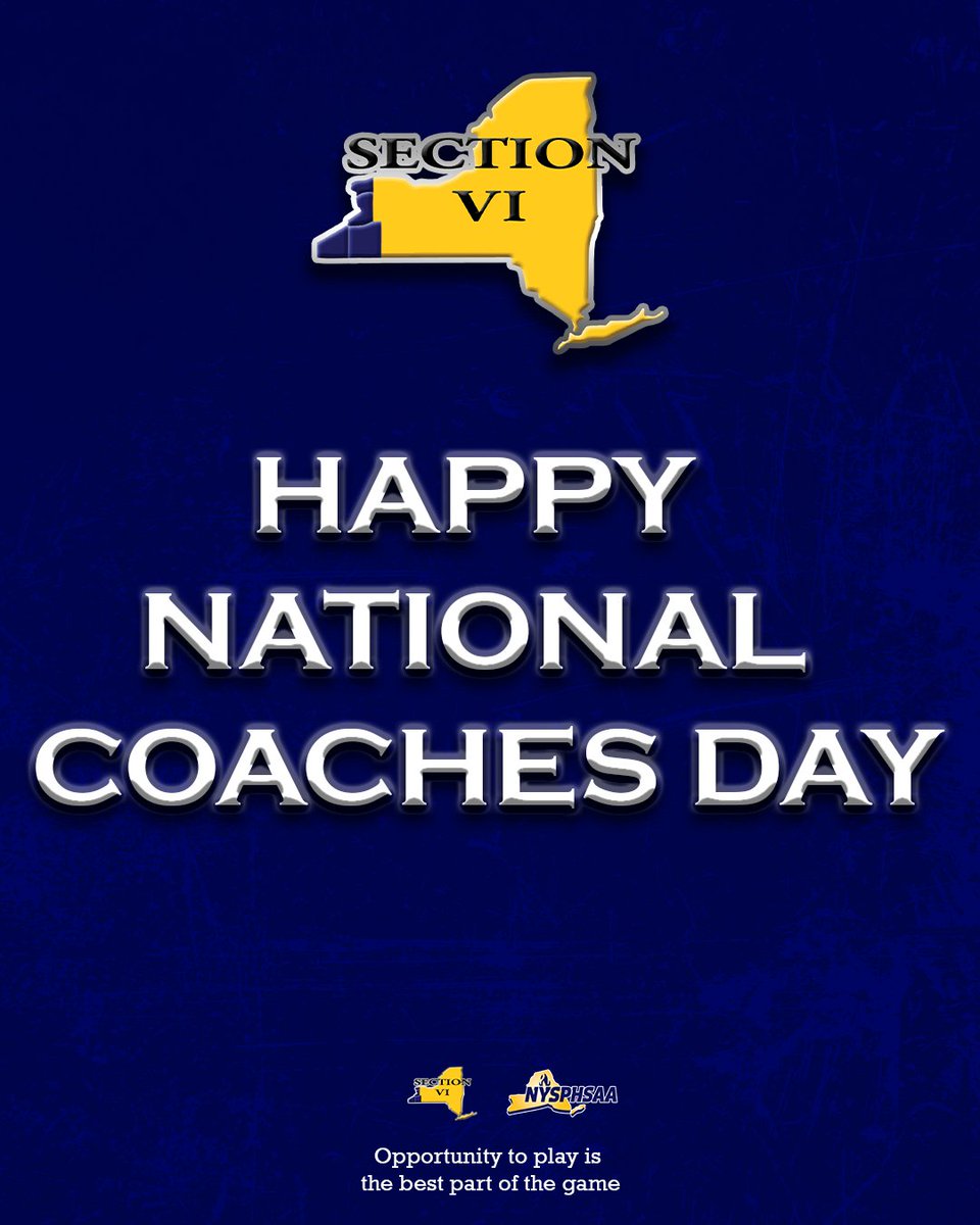 SectionVI's tweet photo. Behind every student-athlete there is a coach, thank you to all of those coaches for everything they do!

Happy National Coaches Day to all of the coaches from across Section VI! https://t.co/CLSBo3QgIO