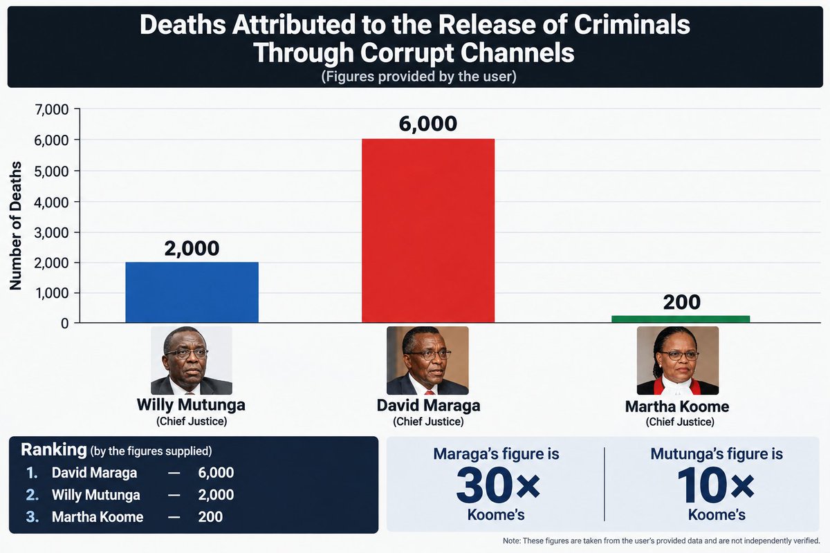 Anti_Joors's tweet photo. When I say Kenyans loathe Maraga with passion, this is what I mean. The death and destruction of Maraga’s tenure as chief justice was the worst by every metric. Even the Supreme Court justices in the US that legalised slavery cannot be compared the negative and the damage Maraga's tenure brought to this nation.

Cc: @CommentinKenya @MihrThakar @NjeriBt @ahmednasirlaw @DavidNdii @bygones_24 @Chalbiwsk