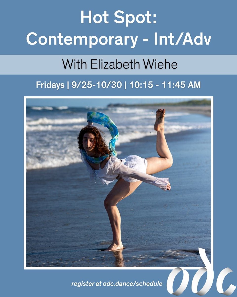 ODCsf's tweet photo. 🔥 Hot Spot: Contemporary Int/Adv with Elizabeth Wiehe
Fridays - 10:15 - 11:45AM (Register🔗 https://t.co/47BwBt0qE5 )
This contemporary class centers on momentum, release, and seamless transitions in and out of the floor.
#contemporarydance #dance #odcsf #sfdance #sanfrancisco https://t.co/xV78dDnDv9